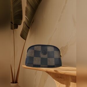 Fendi Vintage Pequin Cosmetic Pouch | Brown Check